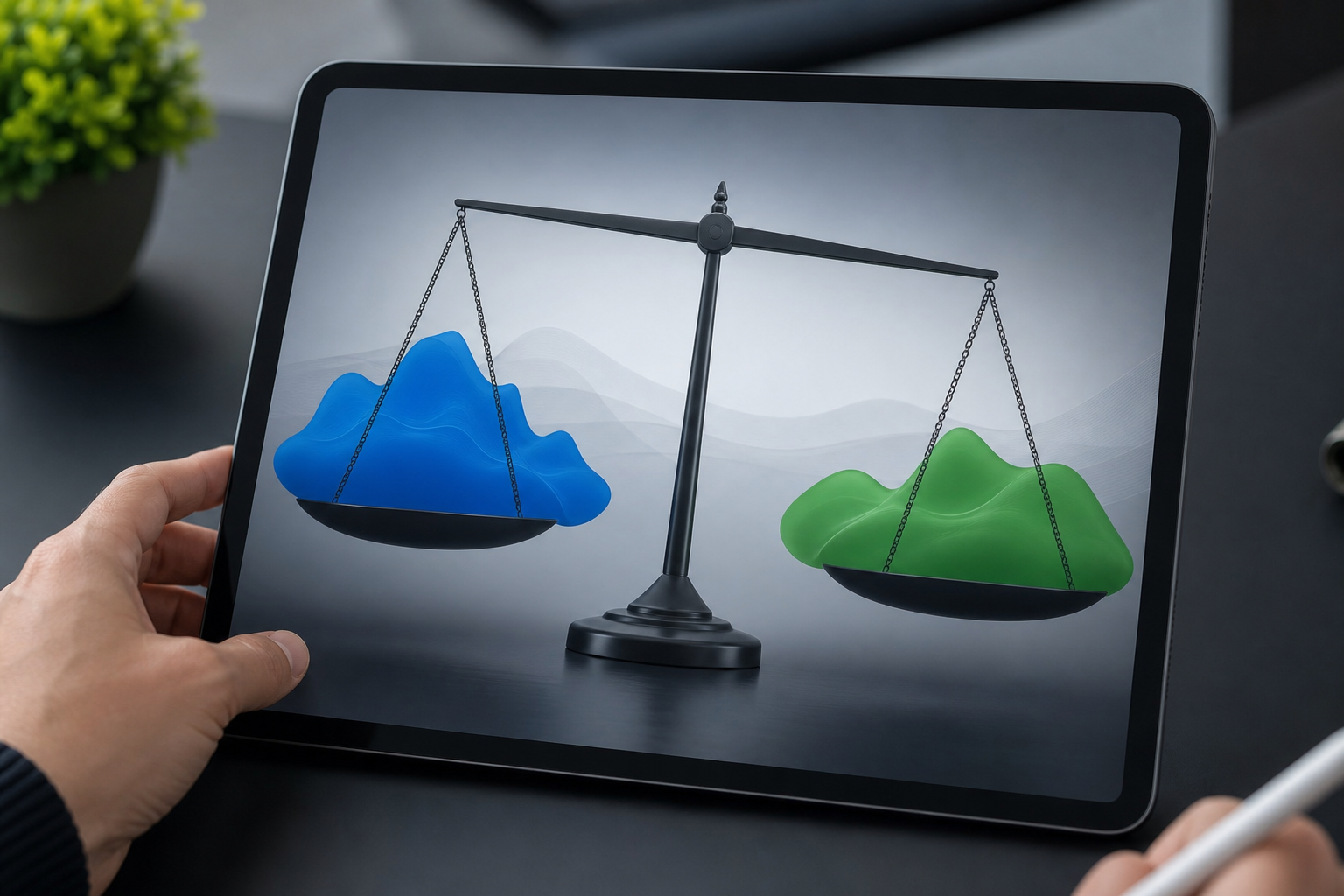 Graphique abstrait de simulation reste à charge et mensualité copropriété